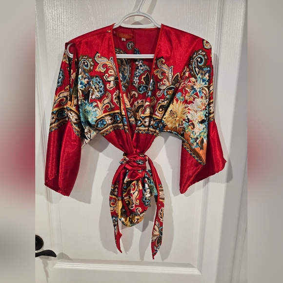 Satin Wrap Shirt. - Picture 9 of 9